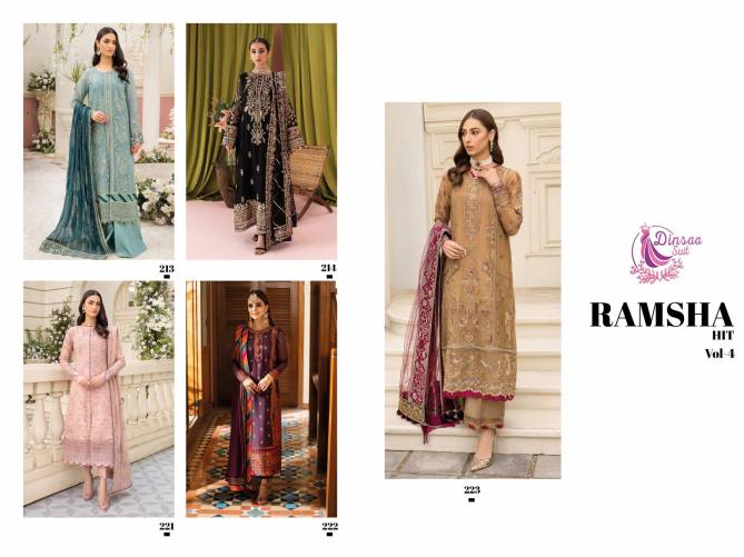 Ramsha Hit Vol 4 By Dinsaa Pakistani Suits Catalog